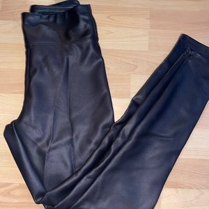 Express black Fake Leather Leggings, Size S